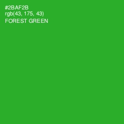#2BAF2B - Forest Green Color Image
